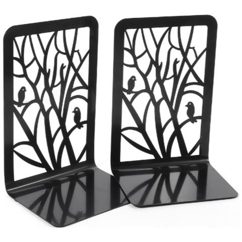 Set Di 2 Fermalibri, Fermalibri In Metallo Antiscivolo Stile Ombra Albero - Foto 3