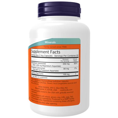 Aspartato Di Magnesio E Potassio 120 Vcaps Now Foods - Foto 2