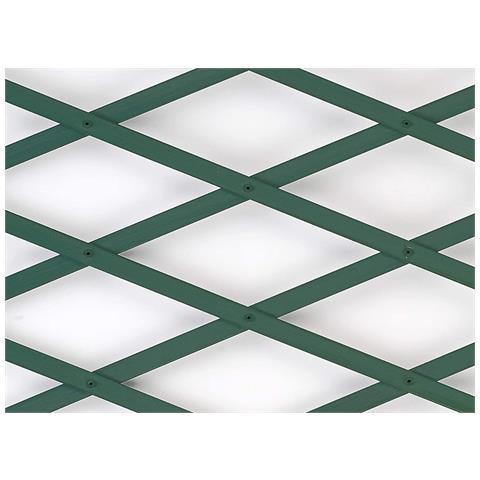 Traliccio Estensibile In Pvc Per Piante Rampicanti Recinzione Giardino Balcone 100x100 Verde - Foto 1