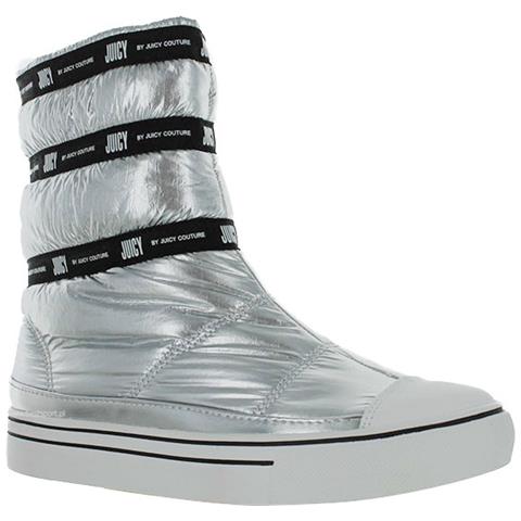Juicy Couture Donna Calinda Shiny Stivali Da Neve Isolati In Argento 37 - Foto 2