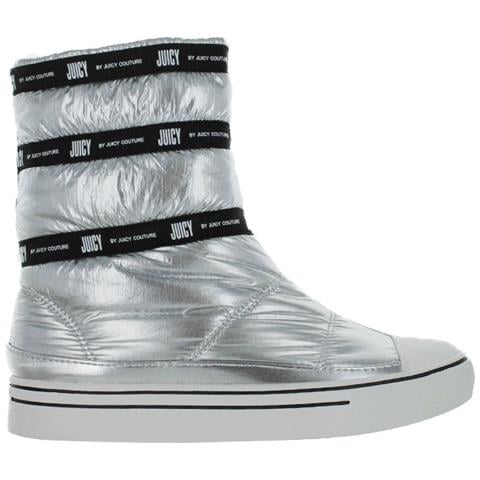 Juicy Couture Donna Calinda Shiny Stivali Da Neve Isolati In Argento 37 - Foto 1