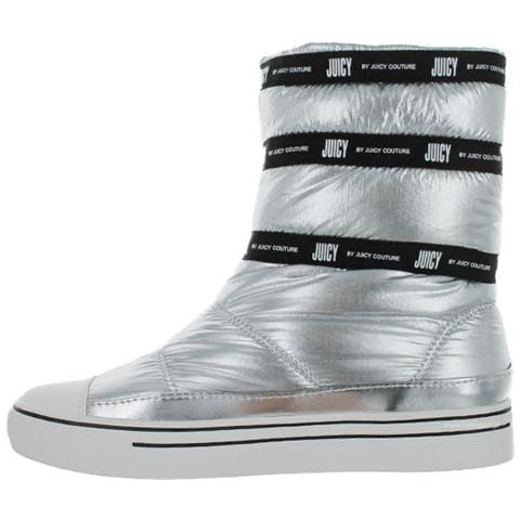 Juicy Couture Donna Calinda Shiny Stivali Da Neve Isolati In Argento 37 - Foto 3