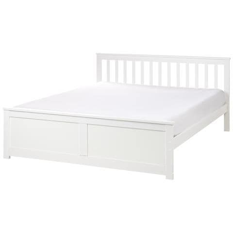 Letto Legno Di Pino Olendon 160 X 200 Cm Bianco - Foto 2