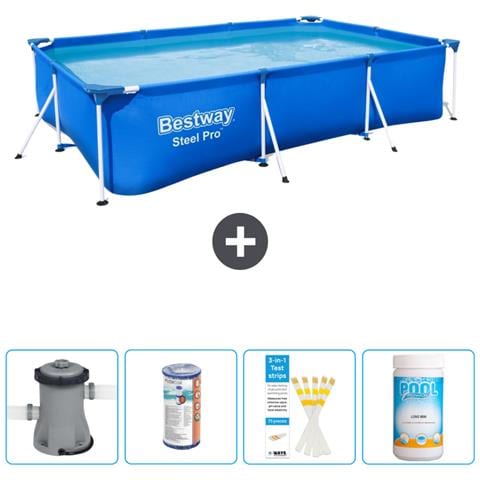 Piscina Fuori Terra - Rettangolo - 300x201x66 Cm - Blu - Include Accessori Coordinati Cb49 - Foto 1