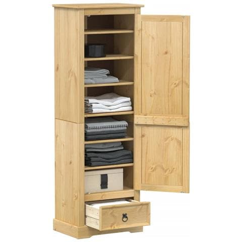 Armadio Corona 55x38x170 Cm In Legno Massello Di Pino - Foto 8