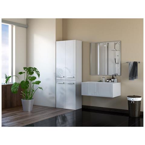 NEL 1K DD BPOL armadietto di conservazione per bagno Bianco - Foto 3