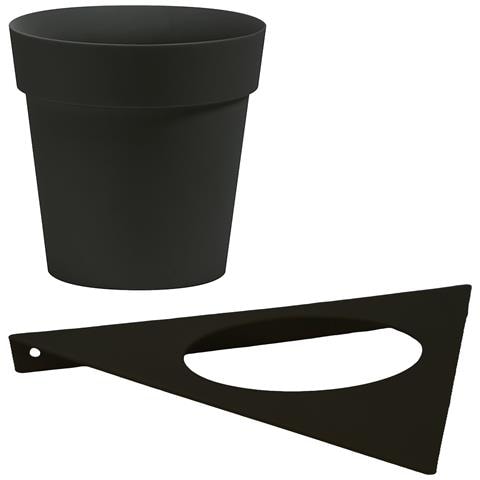 Porta Vasi Da Muro In Metallo Con Vaso - Design Moderno Made In Italy - Foto 1