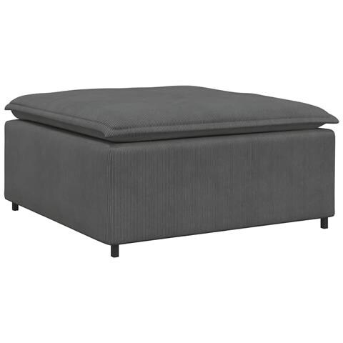 Modulo Poggiapiedi Divano Modulare Grigio Scuro 100x100x48 cm - Foto 1