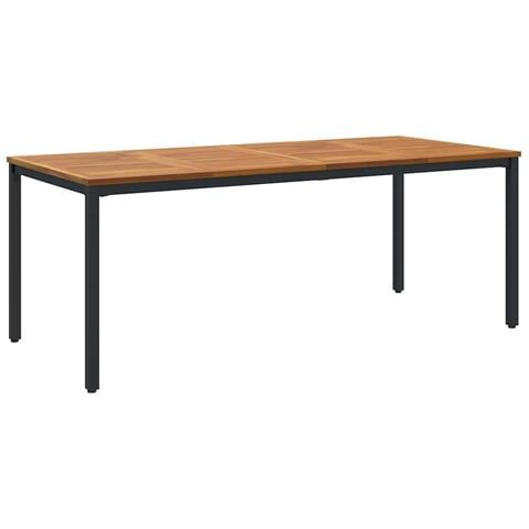 Tavolo da giardino  200x90x75 cm in legno di acacia solido e metallo - Foto 1