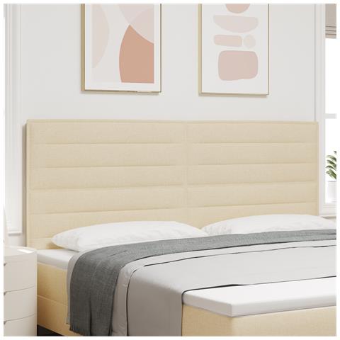 Testiera Design Linee Panna 200 cm Tessuto - Foto 2