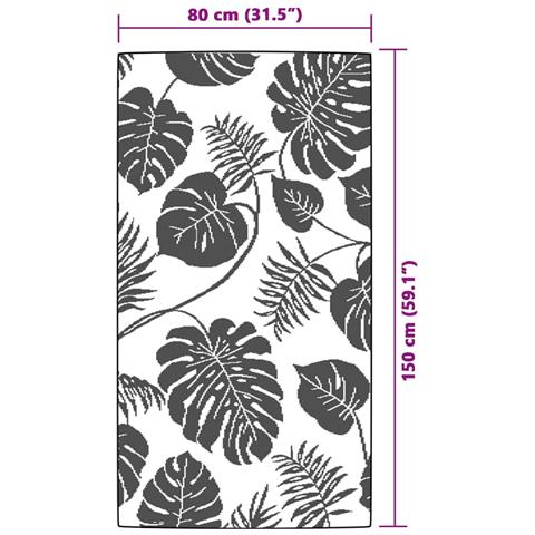 Tappeto da Esterno ARAKIL Verde 80x150 cm in PP - Foto 6