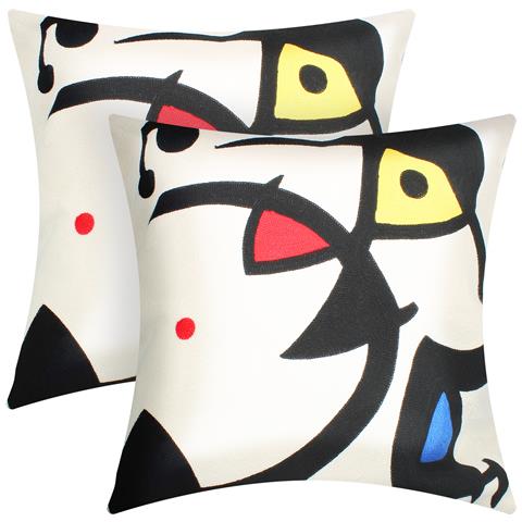 Set Di 2 Copricuscini Ricamati Art Prismus 45x45 Cm - Foto 5