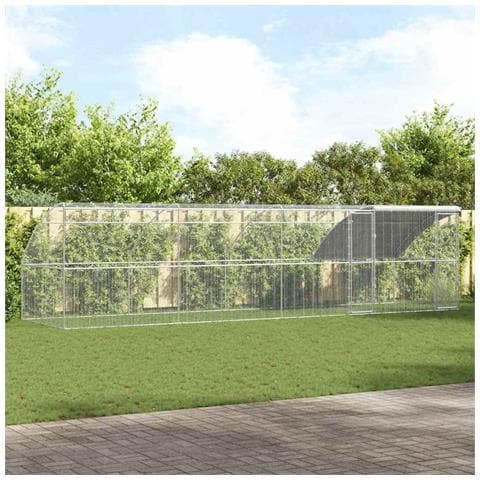 Gabbia per polli Argento 800 x 200 x 198.5 cm Acciaio zincato - Foto 2