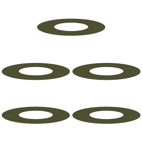 Anelli di Albero Piatto 5 pcs Oliver verde Ø30 / 60 cm Acciaio - Foto 1