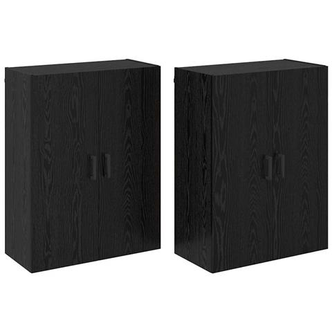 Armadi da Muro 2 pcs Rovere nero 69.5 x 34 x 90 cm - Foto 1