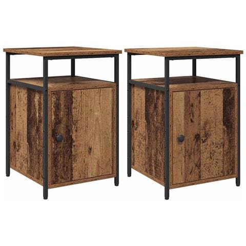 Armadio da Notte 2 pcs Legno antico Legno multistrato - Foto 1