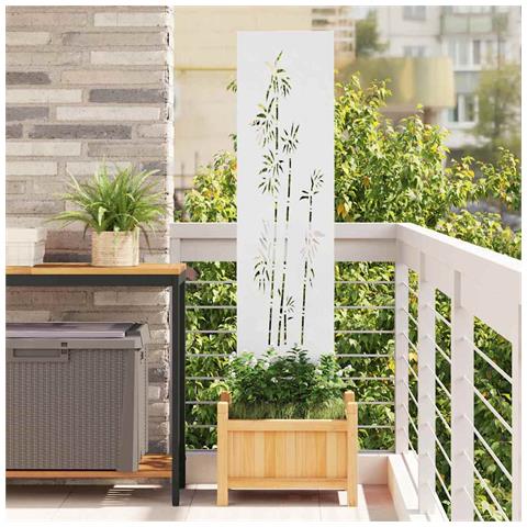 Schermo per privacy in giardino Floreale Bianco 32 x 140 cm - Foto 2