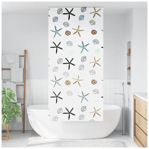 Tenda a Rullo Doccia 90x240 cm Larghezza Tessuto 86 cm - Foto 2