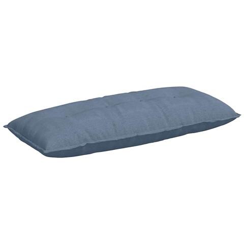 Cuscino per Schiena Blu 120 x 50 cm Tessuto in Cords - Foto 1