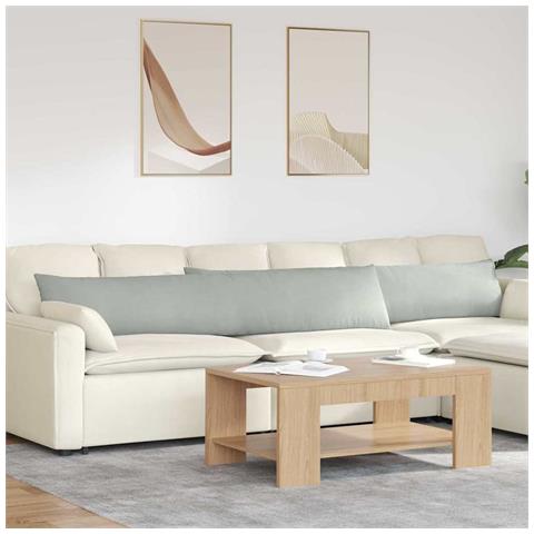 Cuscini da Divano 2 pcs Grigio chiaro 200 x 40 cm - Foto 2