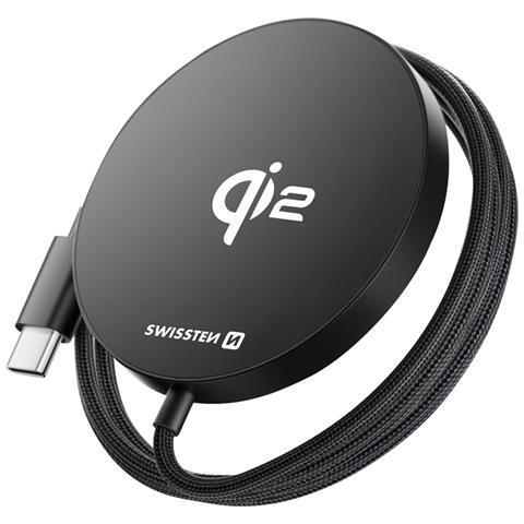 Caricatore Magnetico Qi2 Magsafe Da 15w Con Cavo Da 1,5m, Nero - Foto 1