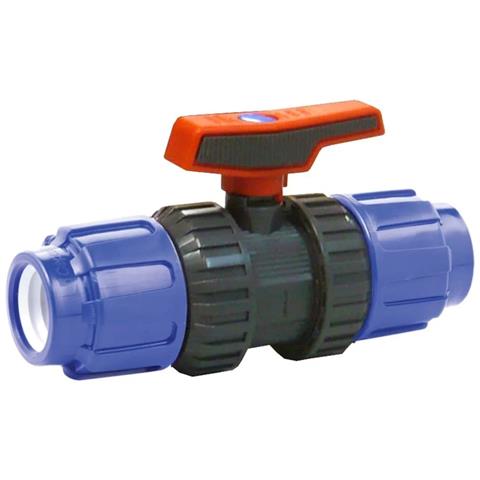 Raccordo Pe Con Valvola A Sfera 32mm  Giunto A Compressione Per Acqua Potabile - Foto 1