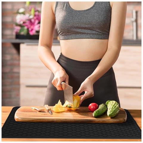 Tappetino /copertura In Silicone Per Piano Cottura (76x53x0,25cm) - Protezione Resistente Al Calore E Antiscivolo Per La Cucina Black - Foto 7