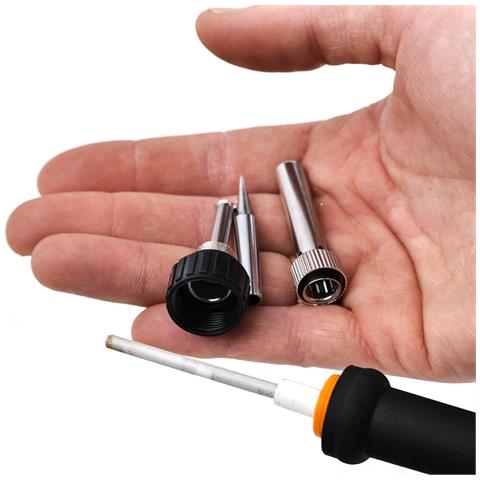 Set 8 In 1 Saldatore Di Precisione Con Potenziometro Op60w - 6 Punte, Base, 30 Elementi Per Pirografia | Potenza 60w, Temperatura 200-450°c - Foto 8