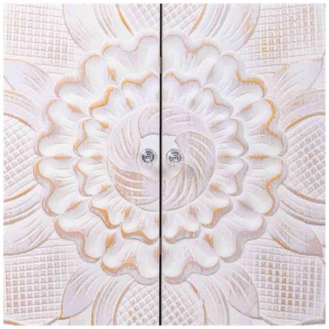 Armadio In Legno Con 4 Cassetti E 2 Porta 63x26x100 - Foto 6