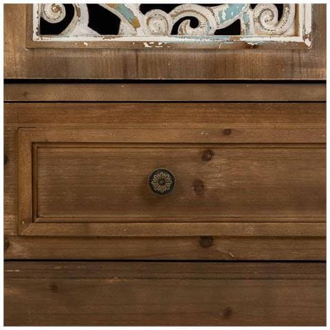 Armadio In Legno E Metallo Marrone 83x38x102h - Foto 8