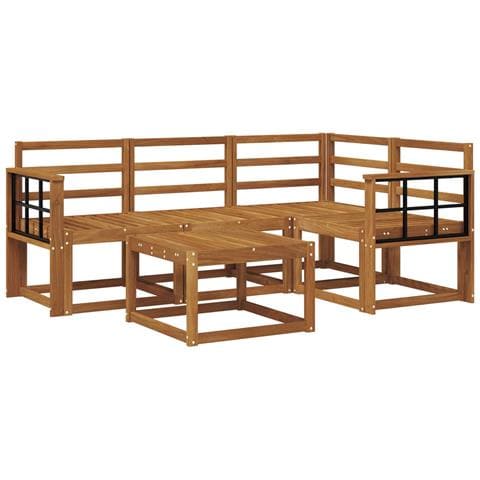 Set di divani da esterno 5 pcs Naturale - Foto 1