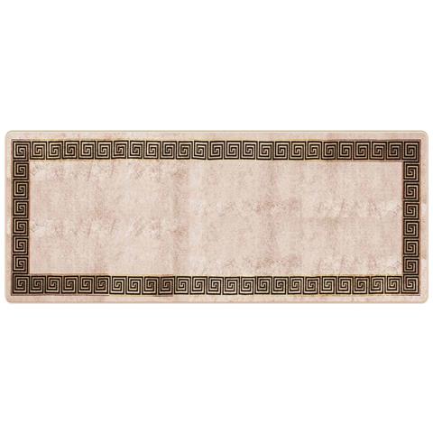 Runner Tappeto MARSA Nero 100 x 250 cm Poliestere e PVC - Foto 1