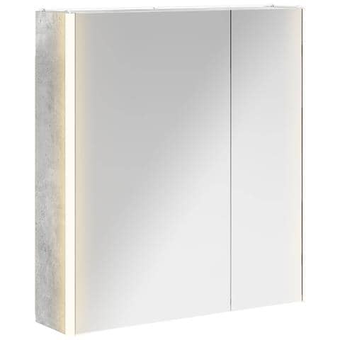 Mobiletto per specchio da bagno Grigio cemento - Foto 1