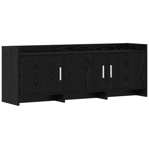Mobile TV 130 x 33 x 47 cm Rovere Nero Legno ingegnerizzato - Foto 1