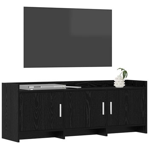 Mobile TV 130 x 33 x 47 cm Rovere Nero Legno ingegnerizzato - Foto 2