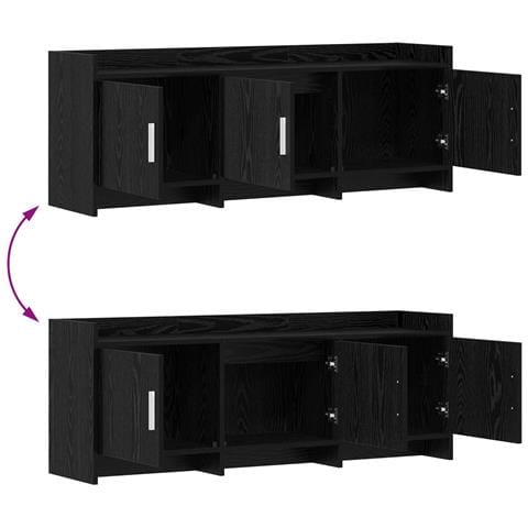 Mobile TV 130 x 33 x 47 cm Rovere Nero Legno ingegnerizzato - Foto 9