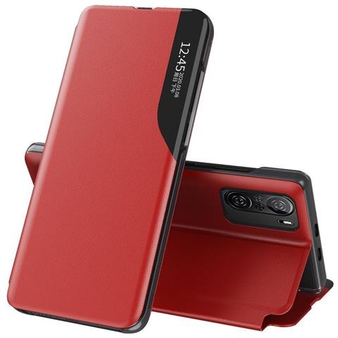 Custodia In Eco Pelle View Elegante Con Copertura Pieghevole E Funzione Supporto Per Xiaomi Redmi K40 Pro + / K40 Pro / K40 / Poco F3 Red - Foto 1