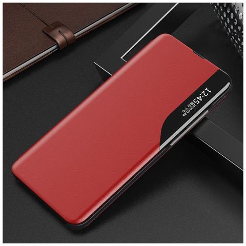 Custodia In Eco Pelle View Elegante Con Copertura Pieghevole E Funzione Supporto Per Xiaomi Redmi K40 Pro + / K40 Pro / K40 / Poco F3 Red - Foto 2