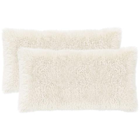 Cuscino con cuscino HEERLEN 12 pz Bianco Fleece PV - Foto 1