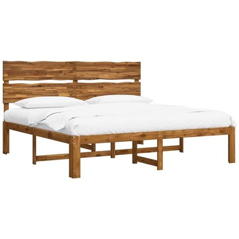 Letto matrimoniale con testiera ROSTOCK Naturale 193 x 203 cm - Foto 1