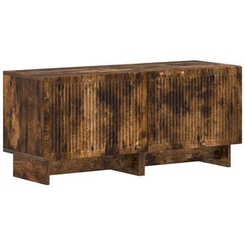 Mobile TV LED a 5 pezzi Rovere Fumo Legno ingegnerizzato - Foto 9