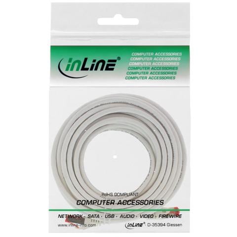 cavo patch per rete dati lan cat. 6, 2x rj45, doppia schermatura sftp (pimf) , halogenfree, colore bianco, 7.5m - Foto 2