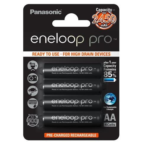 1x4 Panasonic Pro Mignon AA 2450 mAh - Europa - Foto 1