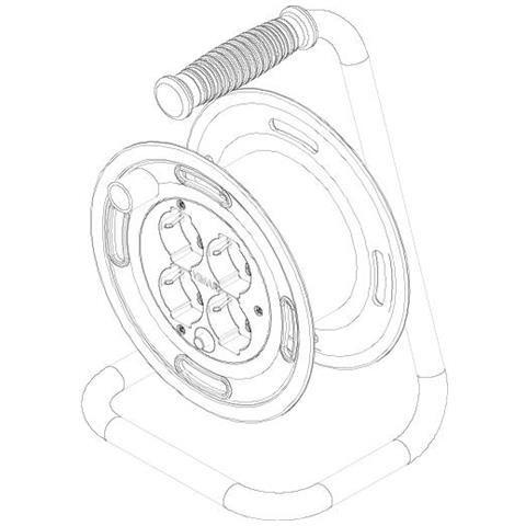 Avvolgicavo   16a 4 Uscite Universali 15m - Foto 2