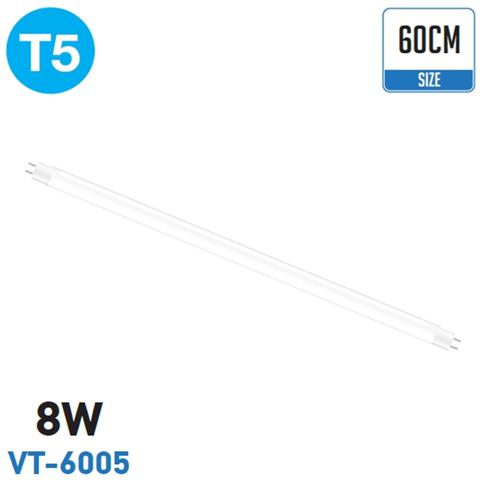Neon A Led Tubo 60 Cm 8w G5 T5 Senza Uso Di Starter Luce Naturale 4500k Vt-6005 6318 - Foto 1