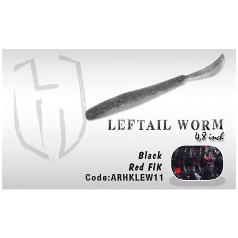 Leftail Worm 4,8' Black Red Flk - Foto 1