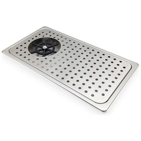 Vaschetta Raccogli Goccioline Caffè Con Griglia Vetro Acciaio Inox 430x245x30 Mm - Foto 3