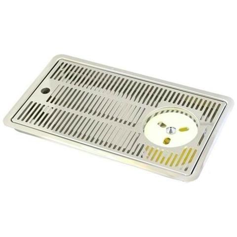 Vaschetta Raccogli Goccioline Caffè Con Griglia Vetro Acciaio Inox 430x245x30 Mm - Foto 2