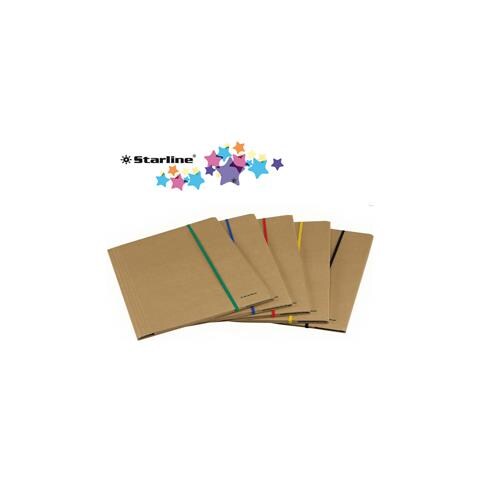 Cartellina 3 Lembi 25x35 Cartone Fsc C / elastico Piatto 5mm Starline - Foto 1