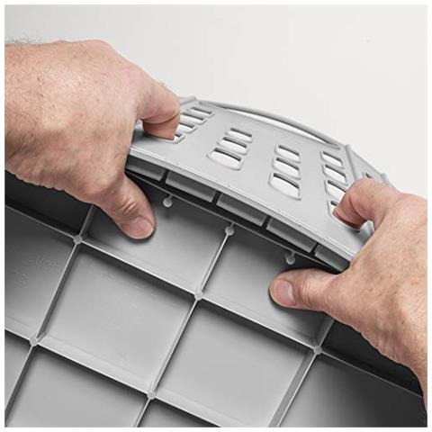 Piatto Facile Conservare Portabiancheria Cesta Regalo Grigio Scuro 38 Litri - Foto 2